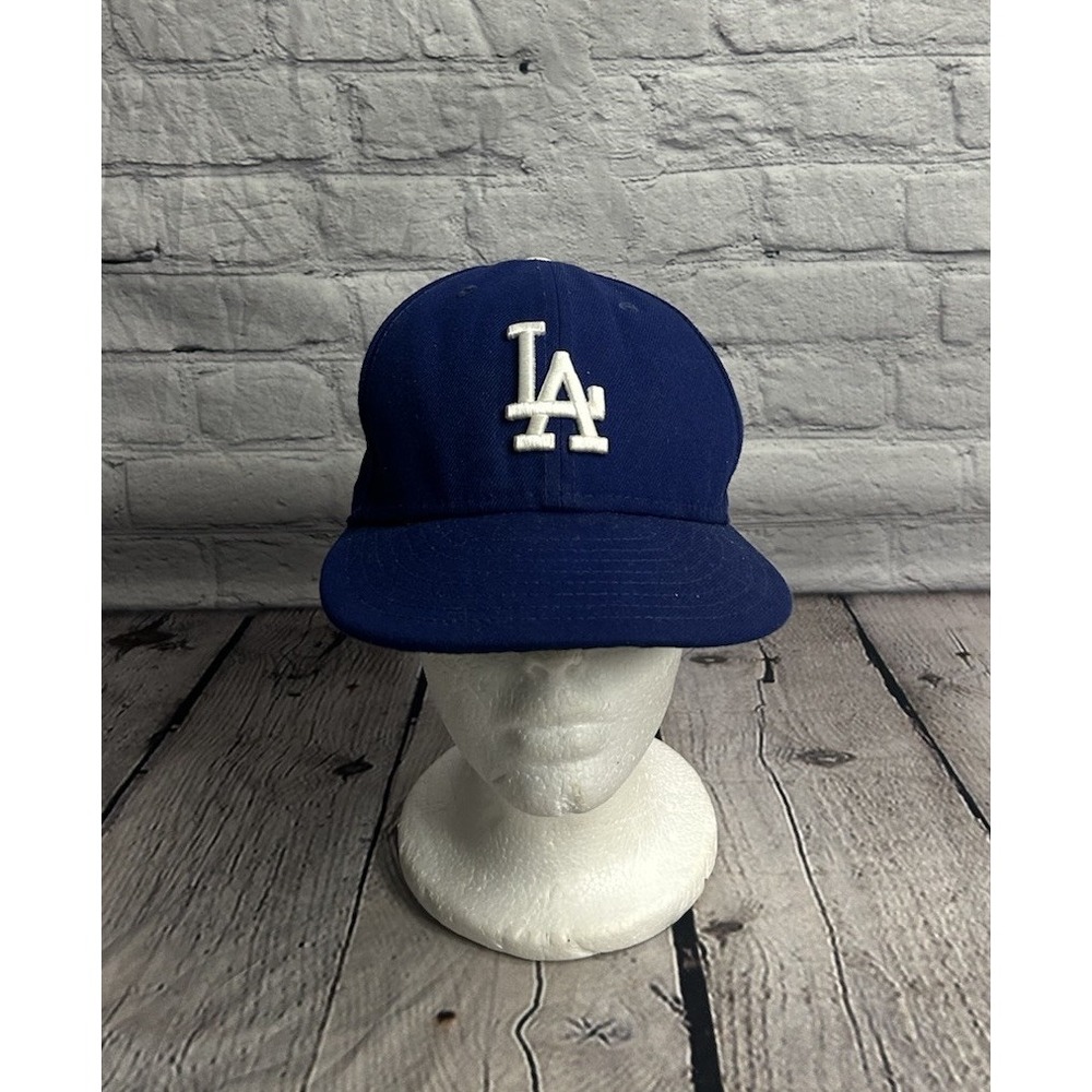 Los Angeles Dodgers Hat Men 7 Fitted Baseball Cap Team Blue New Era LAD Adult